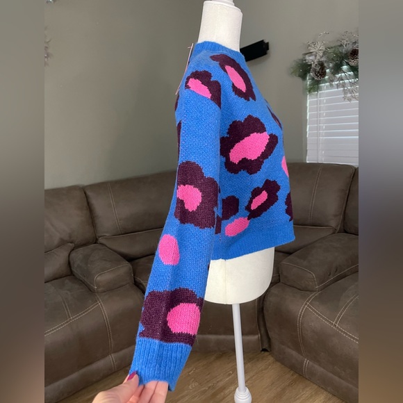 💕NWT Lilly Pulitzer Ferrara Sweater I’m Blue Flare Growl & Prowl Sz XXS - Picture 7 of 11